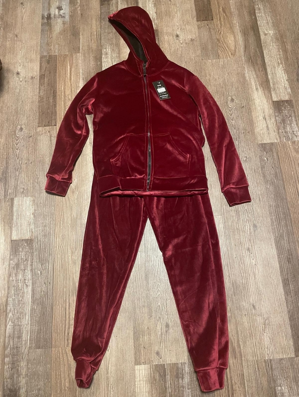 Plum Velvet Zip Hoodie & Jogger Set